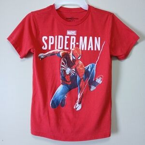 Marvel SPIDERMAN short sleeve red graphic t shirt size medium like new